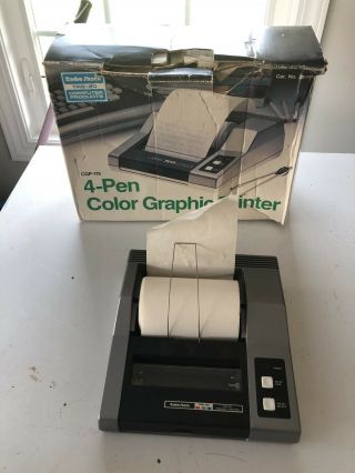 Radio Shack Cgp - 115 26 - 1192 4 - Pen Color Graphic Printer Trs - 80 Computer