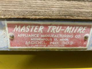 Vintage Master Tru - Mitre Miter Box With Saw.  Missing Guide 2