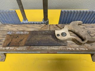 Vintage Master Tru - Mitre Miter Box With Saw.  Missing Guide 3