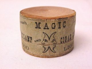 Antique Koopman’s Wood Box Of Magic Pocket Lamp And Cigar Lighter Lights