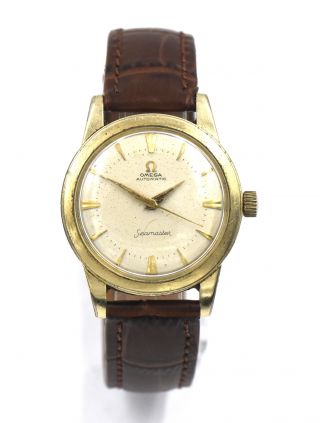 Vintage Gents Omega Seamaster Gx6250 Cal 500 Wristwatch 14k Gold Filled C1956