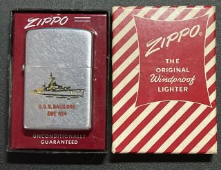 1050 - 1957 Zippo Lighter Us Navy Uss Basilone Dde 824