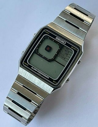 Vintage Seiko Alarm Chronograph Stainless Steel Mens Watch,  Ref.  G757 - 4020