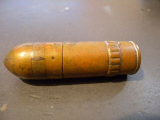 Imco 4500 Antique Trench Lighter Vintage Brass Bullet Austria Wwi Tobacco Art Nr