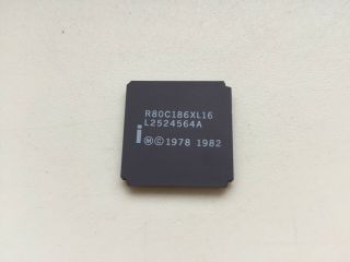 80186,  Intel R80c186xl16,  R80c186xl,  Vintage Cpu,  Gold,  Nos