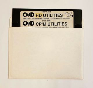 Commodore 64 128 Cmd Hard Drive Utilities Floppy Disc W/ Cp/m Utilities