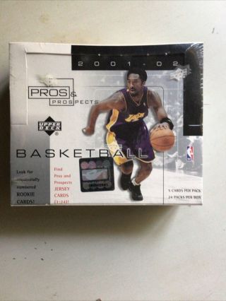 2001 - 02 Ud Upper Deck Pros & Prospects Basketball Factory Hobby Box