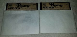 Pirates Micro Prose 5.  25 " Floppy Disk Game Software Ibm Pc Tandy 1000 2000 3000