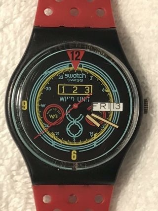 Vintage 80’s Swatch Watch Navigator Gb707 (no Dots Variant) Collectible