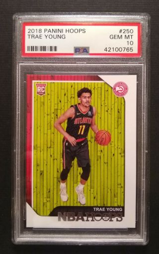 2018 Panini Hoops Trae Young 250 Psa 10 Gem Mt Rookie Rc