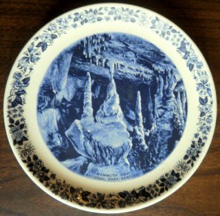 Vintage Mammoth Cave National Park Kentucky Souvenir Plate Homer Laughlin China