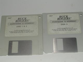 Vintage Big Box Pc - Ssi Buck Rogers: Countdown To Doomsday 3.  5 " Only Dos Ibm Pc