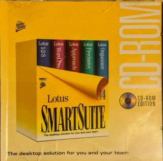 Lotus Smartsuite 4 Cd - Rom Word Pro Approach 1 - 2 - 3 Organizer 1995 Windows - B1