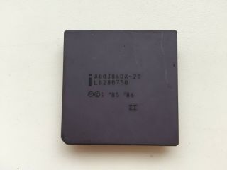 Intel 386,  A80386dx - 20,  Intel 386 - 20,  Dbl Sigma,  Vintage Cpu,