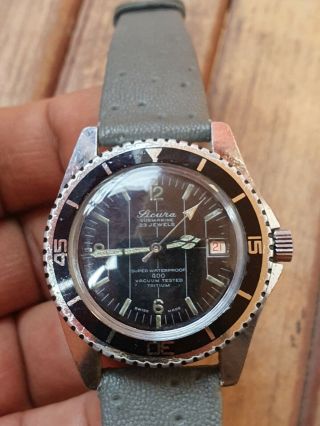 Diver Sicura Breitling 400 Vacuum 23J Automatic Vintage Men ' s Watch 3