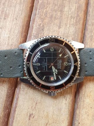 Diver Sicura Breitling 400 Vacuum 23J Automatic Vintage Men ' s Watch 5