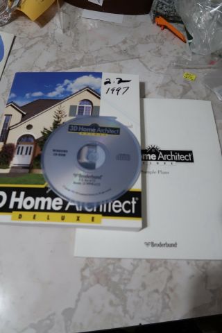 Vintage 1993 - 1997 Broderbund 3d Home Architect Deluxe Windows 3.  1 Or 95