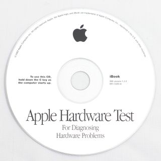 Apple Ibook G3 (2002) 14.  1” Powerbook4,  2 Apple Hardware Test Diagnostic Disc