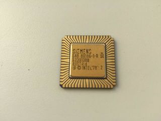 80186,  Siemens Sab 80186 - 1 - R S2391088,  Rare Sspec,  Vintage Cpu,  Gold