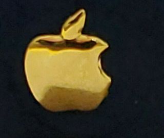 Apple Macintosh Computer Gold Logo Lapel Pin Pinback Vintage 1990’s Uncirculated
