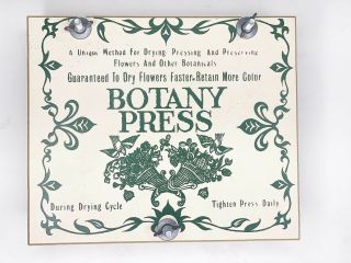 Vintage Flower Botany Wooden Press Pressed Flower Art Complete