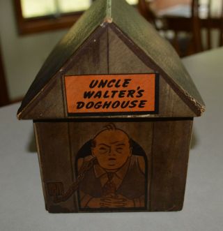 RARE Cardboard Sir Walter Raleigh Uncle Walters Dog House Radio show Tobacco box 2