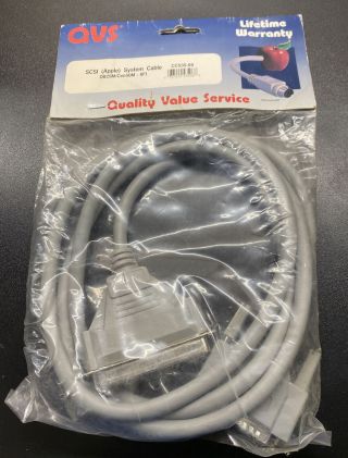 Vintage Db25 To Cn50 Scsi Cable 6ft For Apple Scsi System Cc535 - 06
