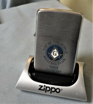1958 Zippo Pat.  Pending 2517191 Masonic Club Thule Greenland
