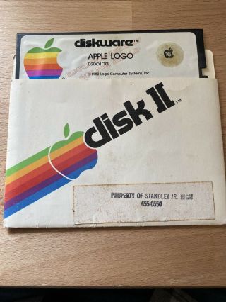 Apple Apple Logo D2d0100 Vintage Apple Software 5.  25 " Floppy
