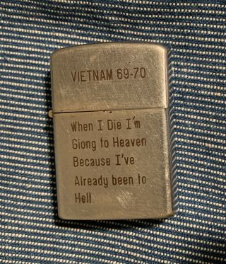 Vintage Vietnam War Era Zippo Lighter