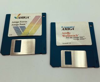 Commodore Amiga Workbench 1.  2 For 500 & 2000,  Amiga & Basic V1.  2