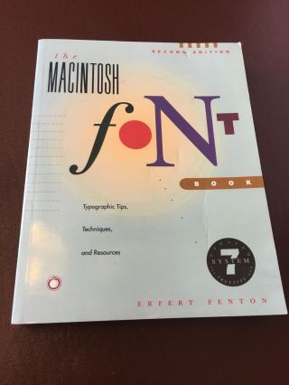 Vintage Apple Macintosh Font Book 2nd Edition