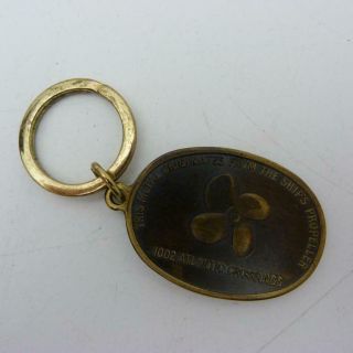 Vintage Keyring Made From Metal Of The Salvaged Propeller Of Hms Queen Mary