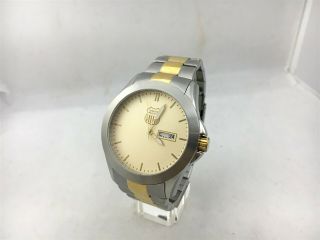 Vintage Union Pacific Wrist Watch Silver And Gold Adjustable Band