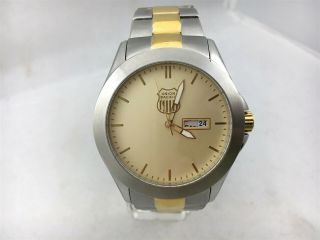 Vintage Union Pacific Wrist Watch Silver and Gold Adjustable Band 2