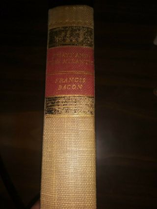 Essays And Atlantis By Francis Bacon 1942 Hardcover Vintage