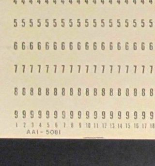 15 Vintage Computer Hollerith Ibm Punch Card With Square Corners - Nos