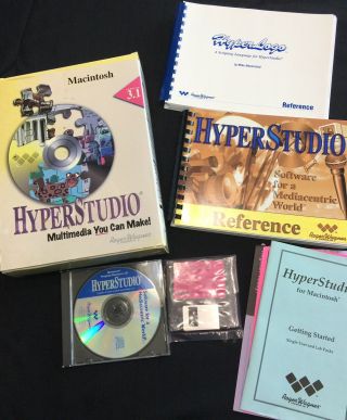Vintage Apple Macintosh Hyperstudio Software And Reference Manuals