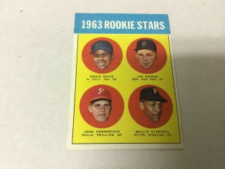 1963 Topps Baseball Willie Stargell 553 - Rookie Card - Pittsburgh Pirates