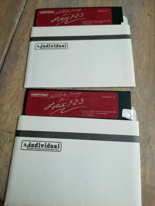 : Lotus 1 - 2 - 3 Vintage Floppy Disc 5.  25 1985 Computer Individual Software