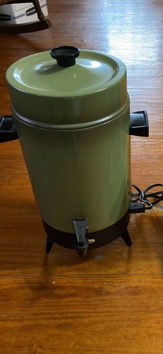 Vintage Empire Electric Coffee Maker Percolator Avocado Green 42 Cup