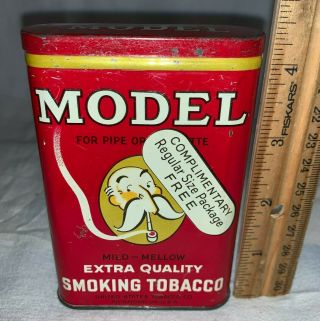 Antique Model Complimentary Sample Tin Litho Tobacco Vertical Pocket Can 1