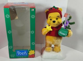Vintage 1996 Telco Winnie The Pooh Animated Christmas Display Figure W/ Box 16 "