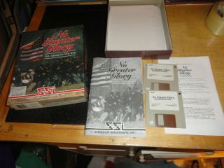 No Greater Glory Vintage Computer Game Software Floppy Disk Civil War Ibm