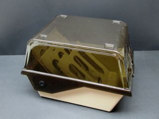 Vintage 5 1/ 4 " Floppy Disc Storage File / Box / Organizer With Dividers,