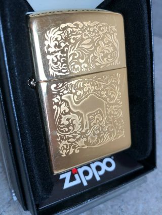 Zippo 1996 Camel Filters 24kt Gold Plated - Double Sided Etching