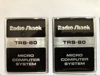 Radio Shack Trs - 80 Micro Computer System - 3d Retro Decals (set Of 2) [new]