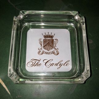 Vintage The Carlyle Hotel Ashtray Glass Rare