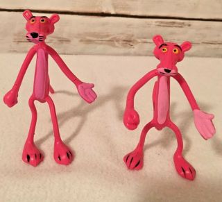 Set Of 2 Vintage Pink Panther Figures Mirisch - Geoffrey Bendable Posable