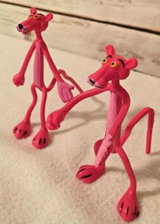 Set of 2 Vintage Pink Panther Figures Mirisch - Geoffrey Bendable Posable 3